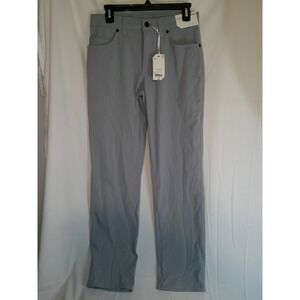 Mens Stylus Straight Fit 5-Pocket Gray Stretch‎ Pants Size 30x30 $60 NWT